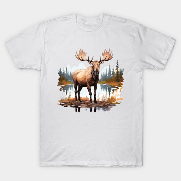 Wild Moose T-Shirt by zooleisurelife